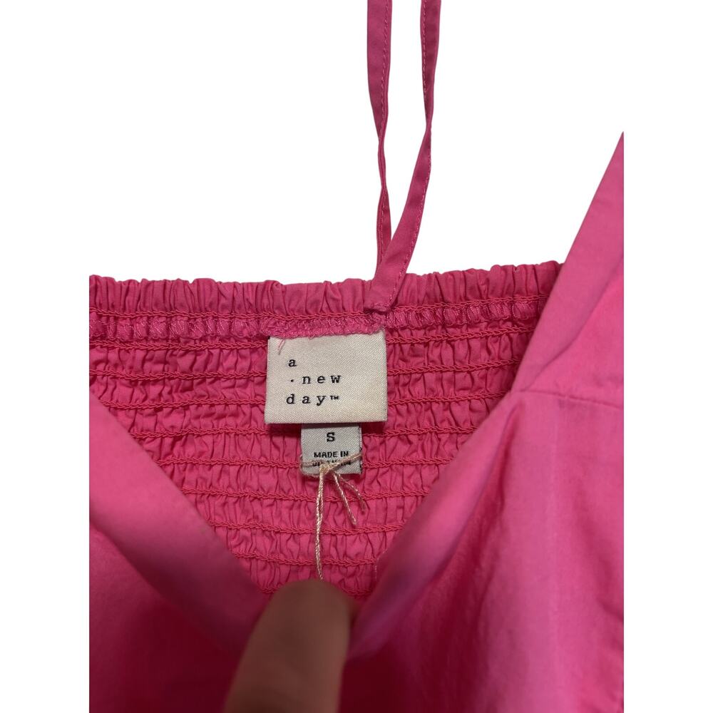 A New Day Pink Puff Sleeve Dress Small - Picture 7 of 9